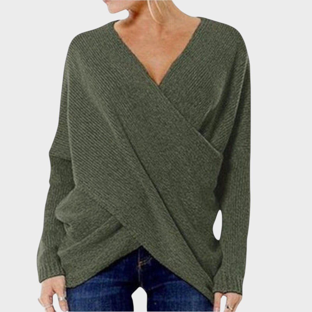 Nicole™ | Crossed Knit Sweater