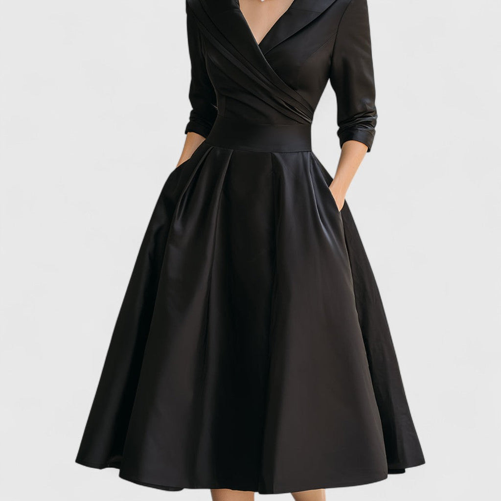 Rosalie - Rochie midi elegantă cu sclipiri subtile