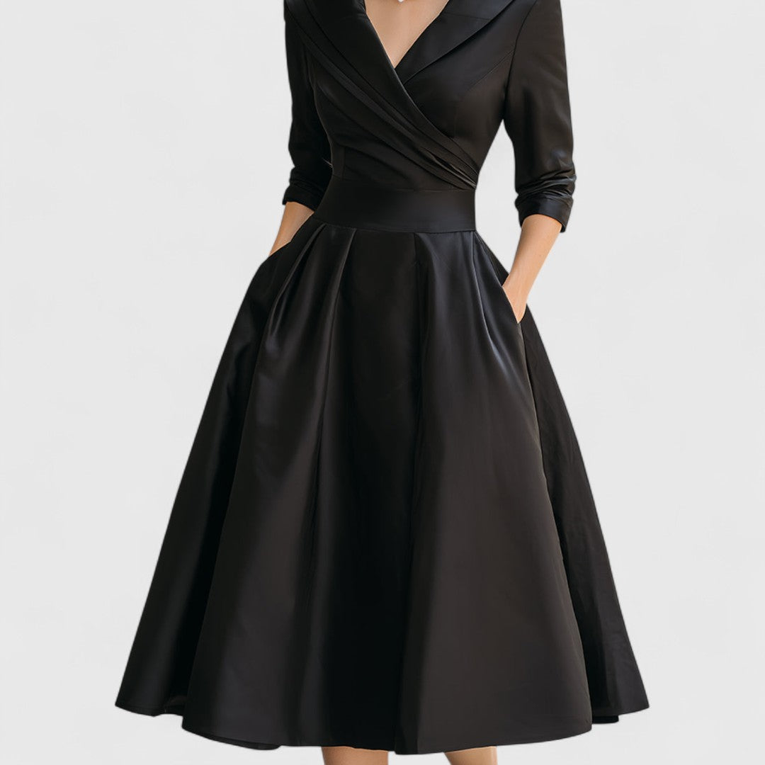 Rosalie - Rochie midi elegantă cu sclipiri subtile