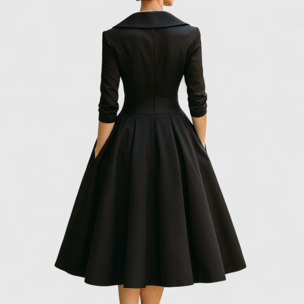 Rosalie - Rochie midi elegantă cu sclipiri subtile