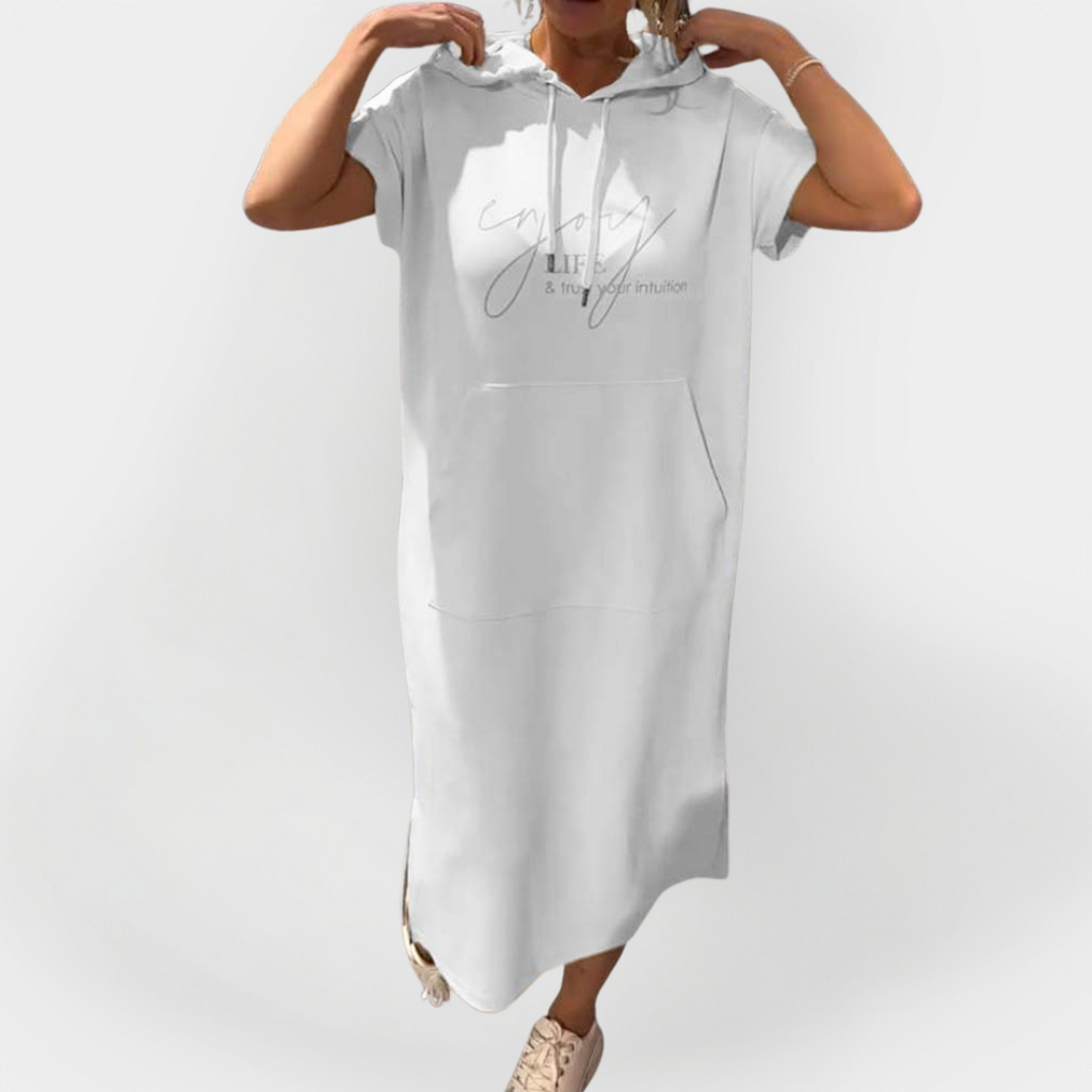 Rochie de zi cu zi cu glugă