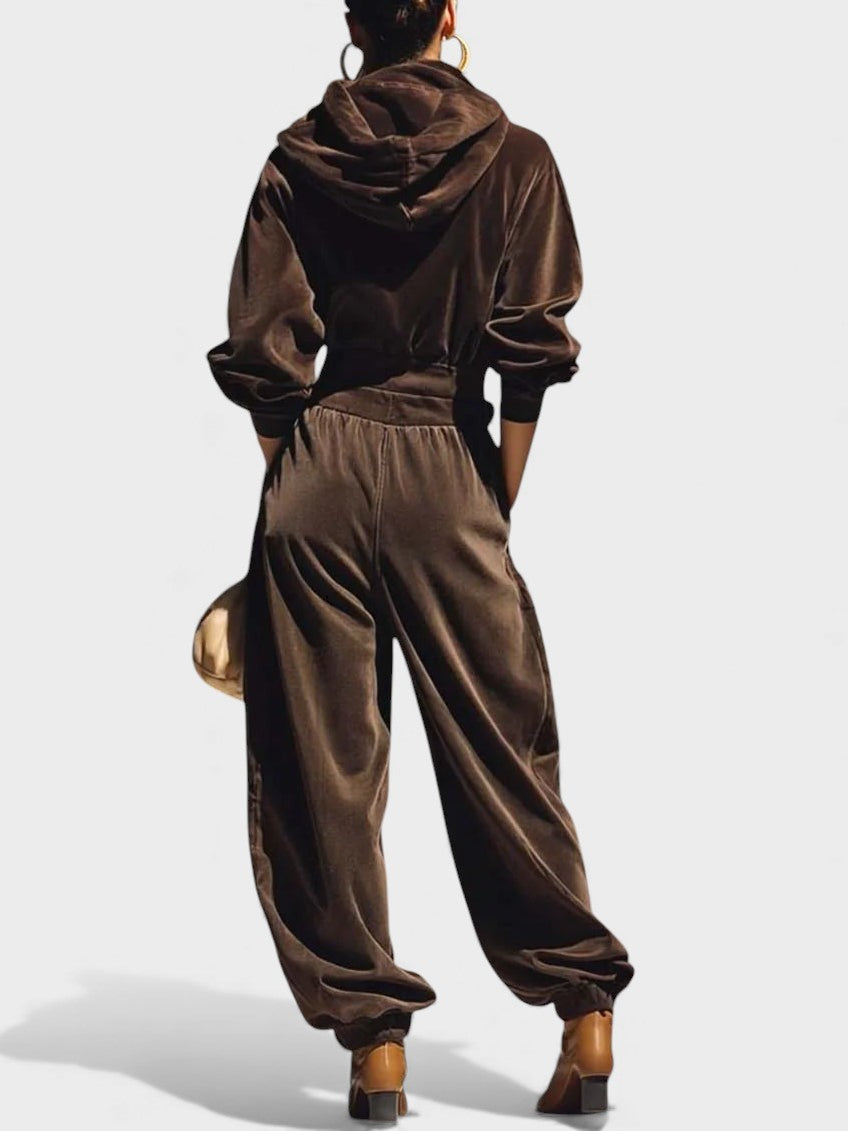 Carla™ | Set de catifea cu pantaloni largi
