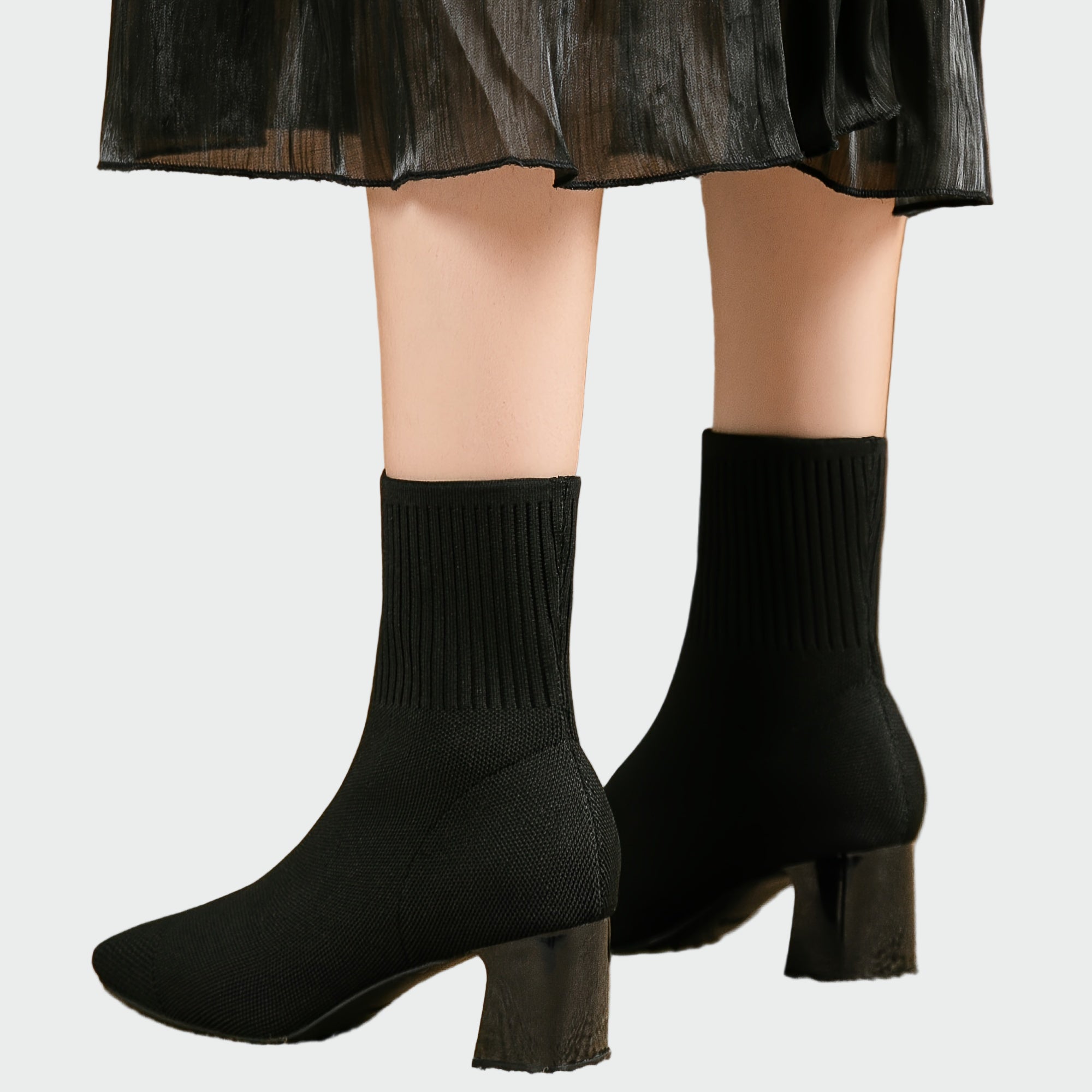 Alejandra | Ghete ortopedice tricotate în bej pal