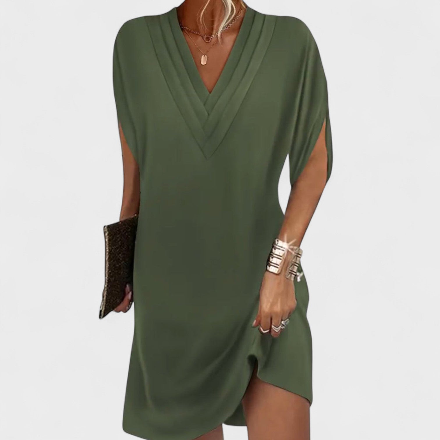 Helena - Elegant Dress with Open Sleeves