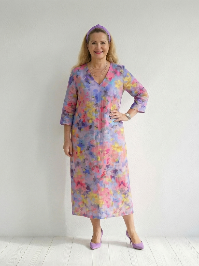 Benson | Rochie Midi Floral Abstract