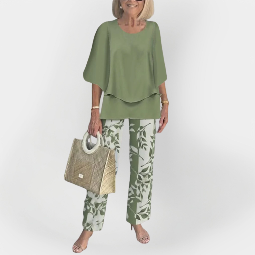 Set elegant cu cămașă și pantaloni confortabili