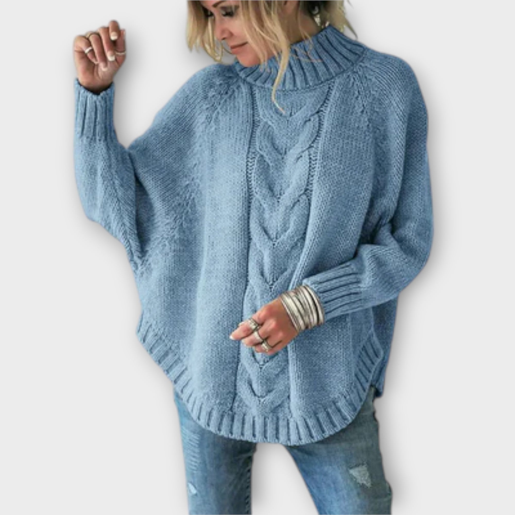 Elysian - Pulover cu design tricotat cu împletitură