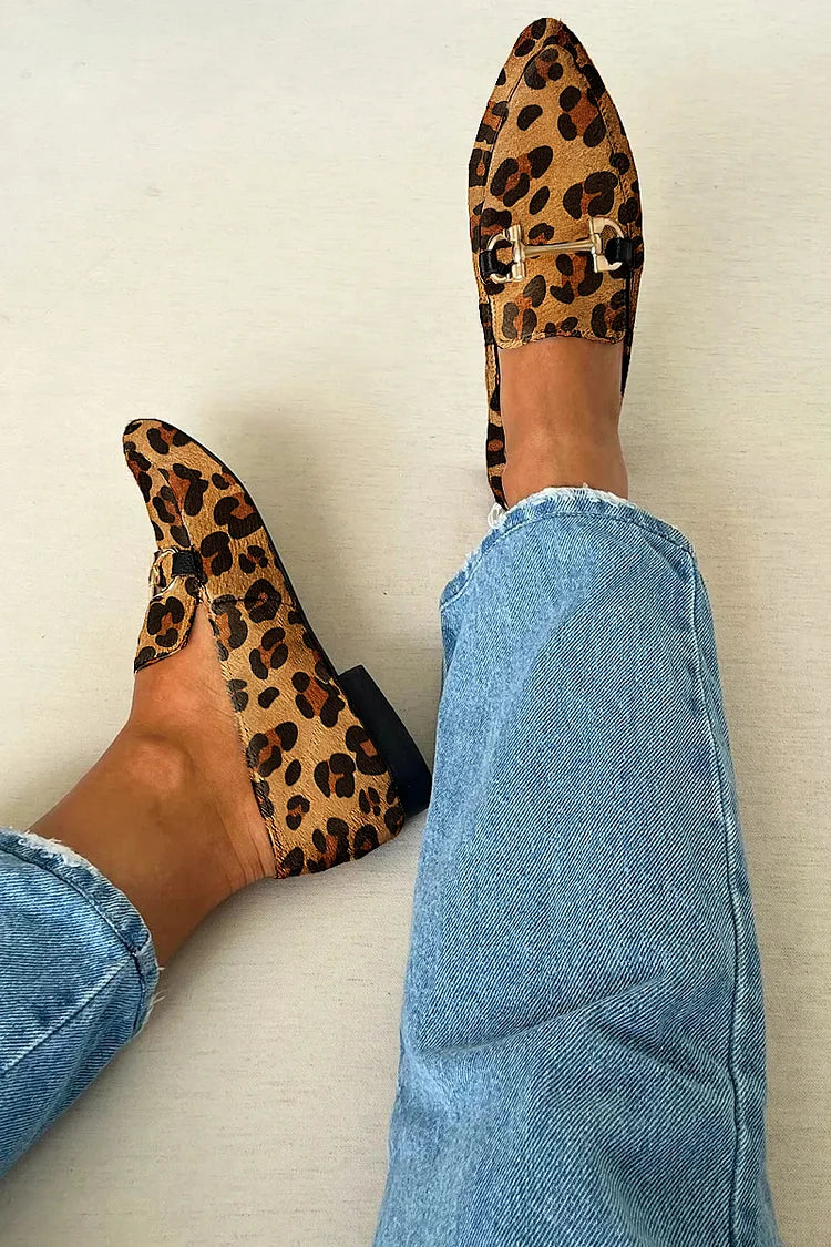 Gia - Mocasini Eleganți cu Leopard