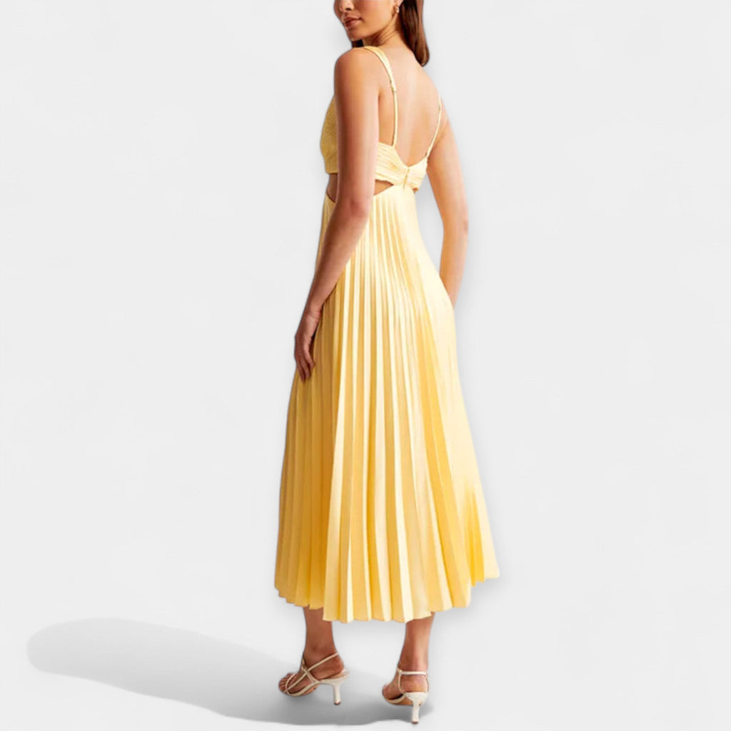 Rochie maxi cu design plisat