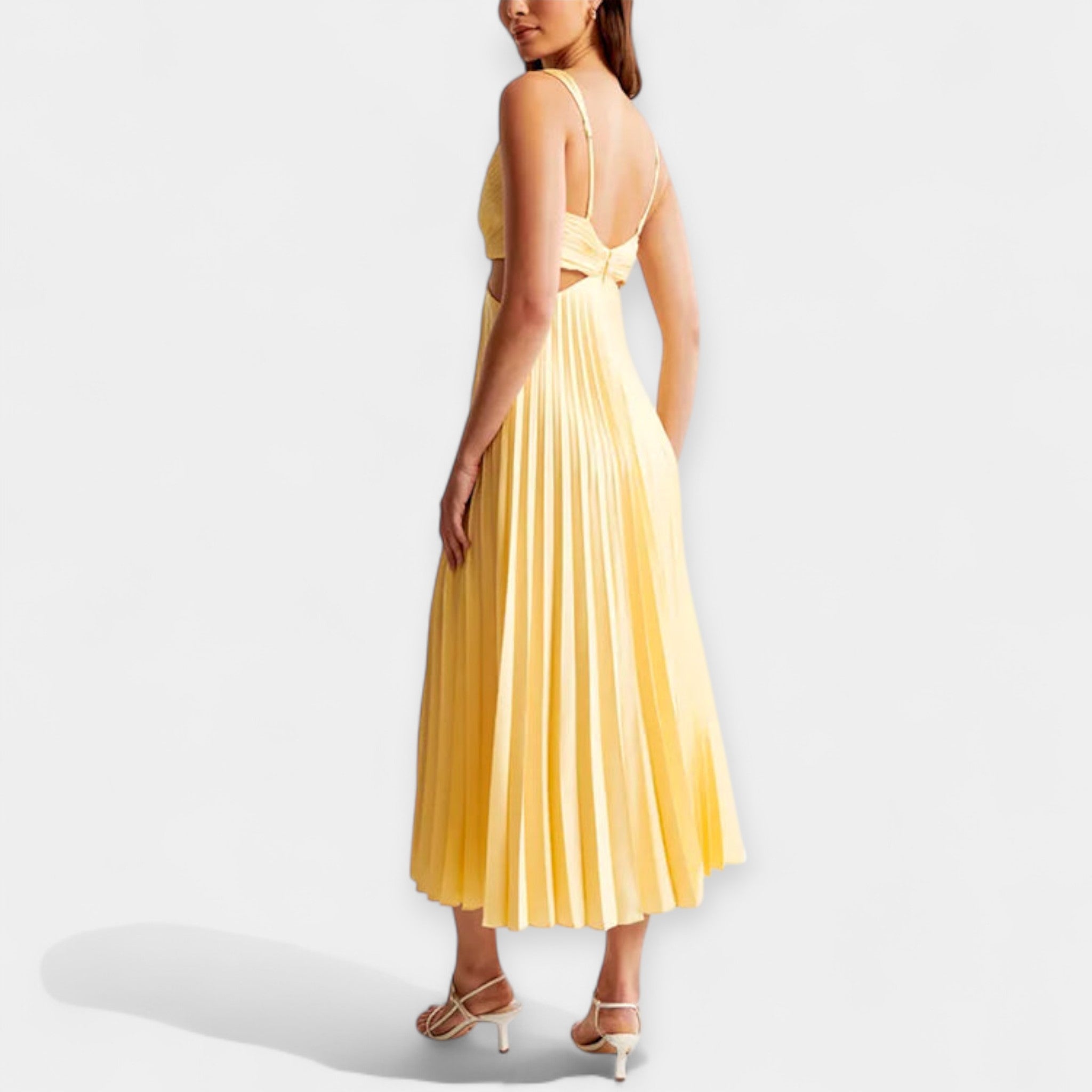 Rochie maxi cu design plisat
