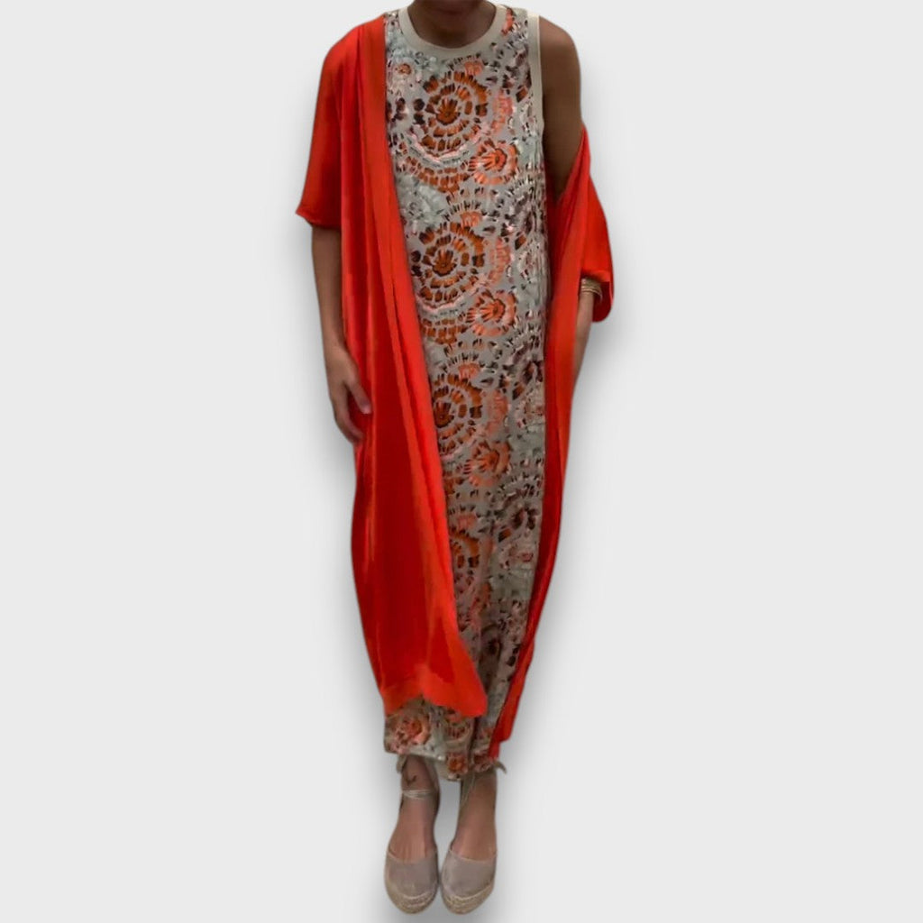 Rochie maxi cu cardigan