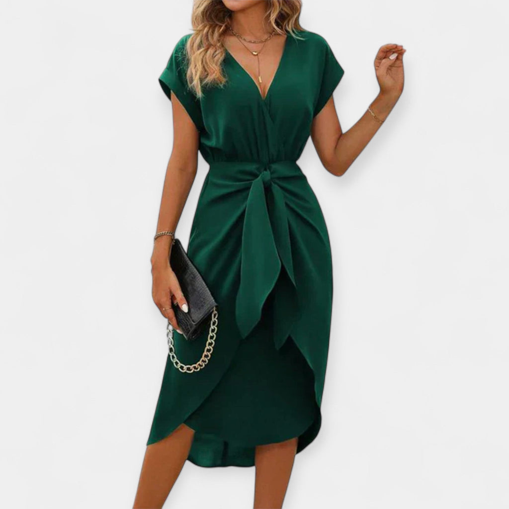 Rochie midi verde cu stil