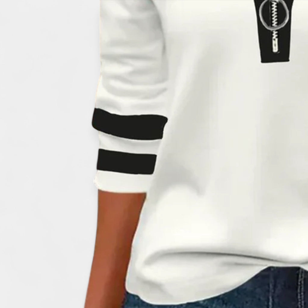 Tricou cu mânecă lungă și fermoar