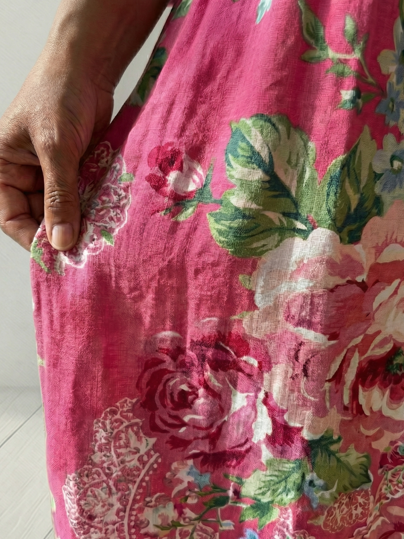 Freya | Rochie Midi cu Flori de Grădină