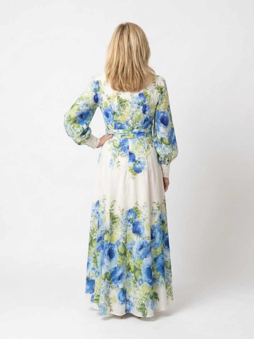 Harper | Rochie Maxi cu Mâneci Lungi și Flori