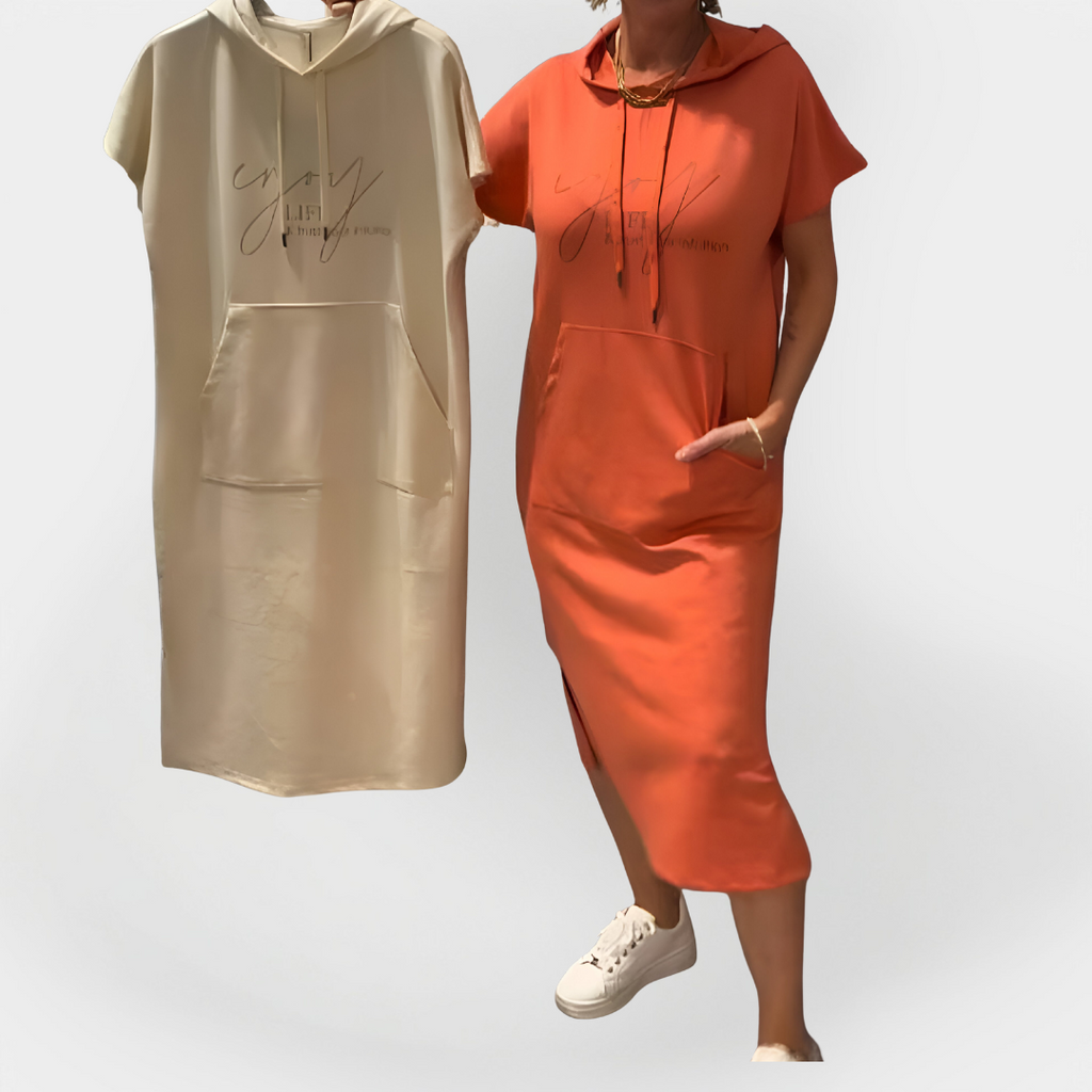 Rochie de zi cu zi cu glugă