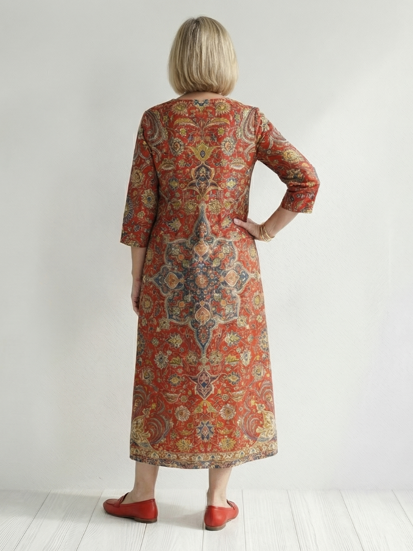 Carter | Rochie Midi Patchwork cu Ușurință