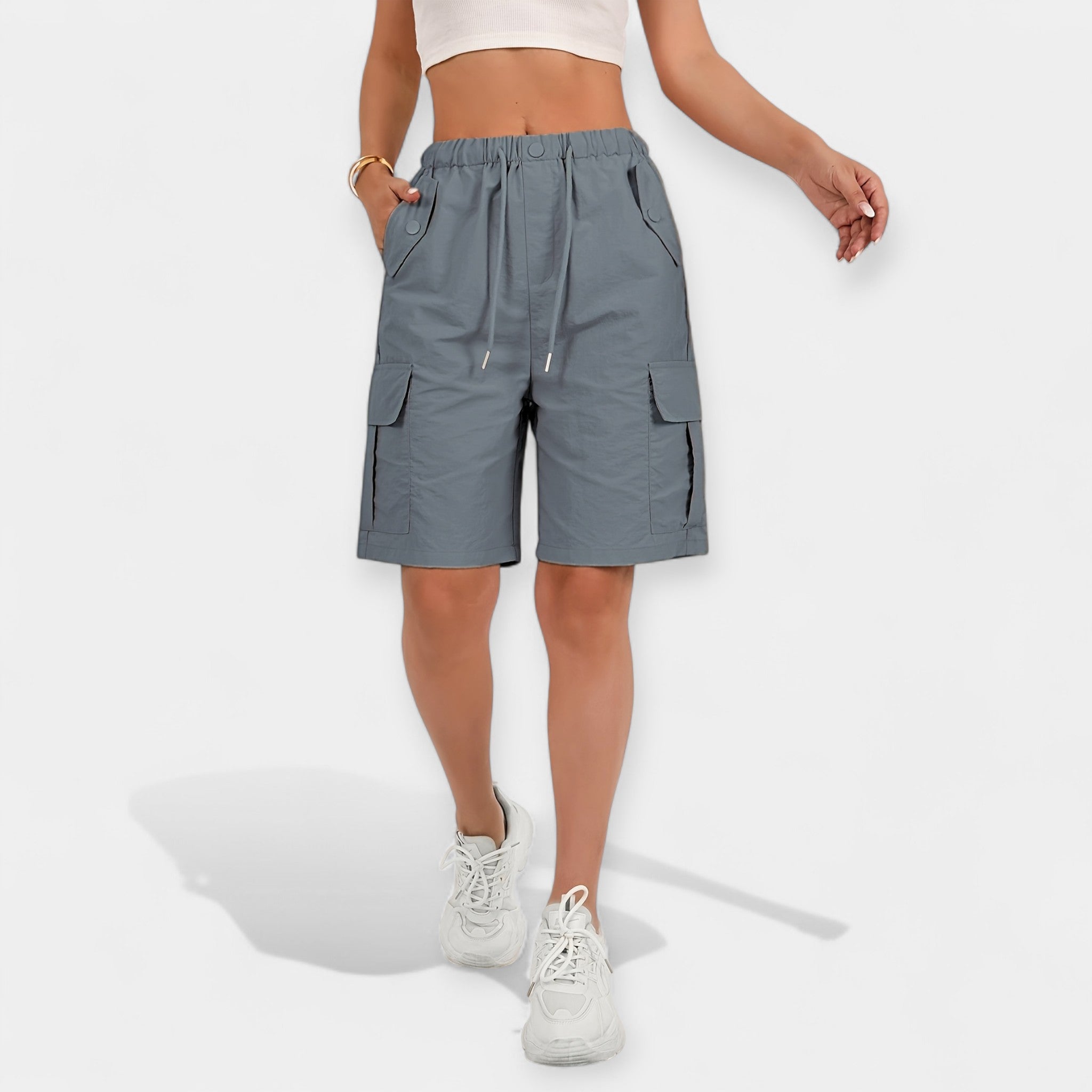 Pantaloni scurți cargo de vară pentru bărbați