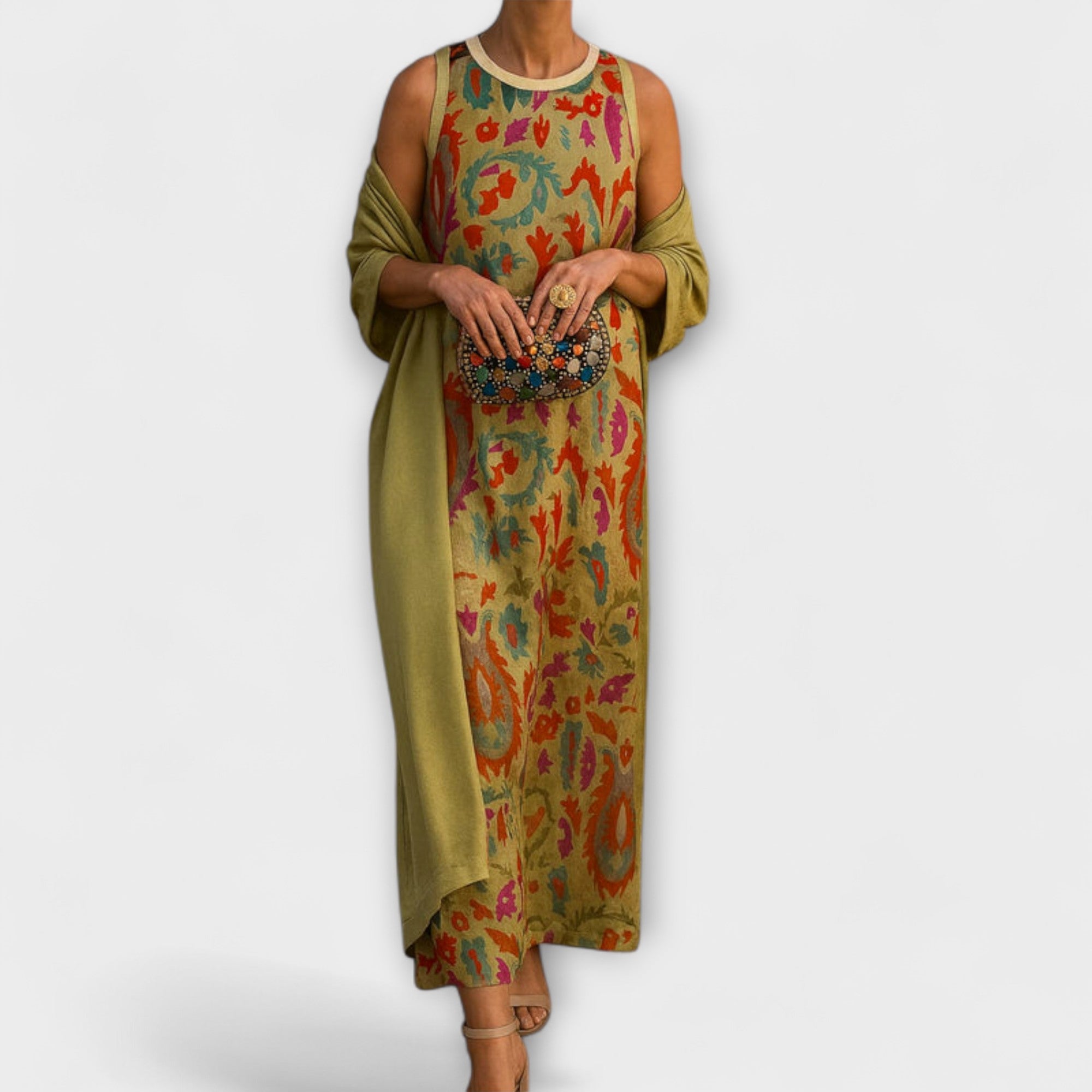 Rafaela – Rochie lungă și elegantă cu jachetă asortată