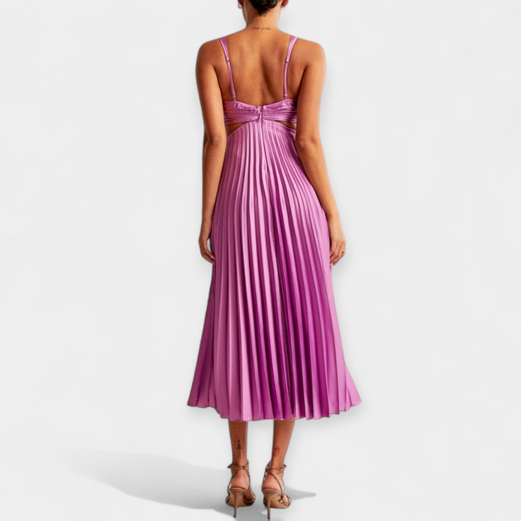 Rochie maxi cu design plisat