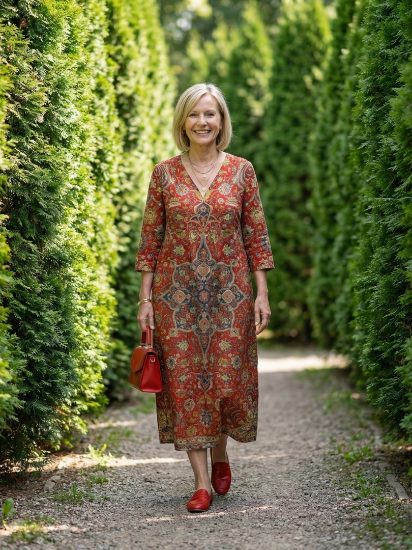 Carter | Rochie Midi Patchwork cu Ușurință