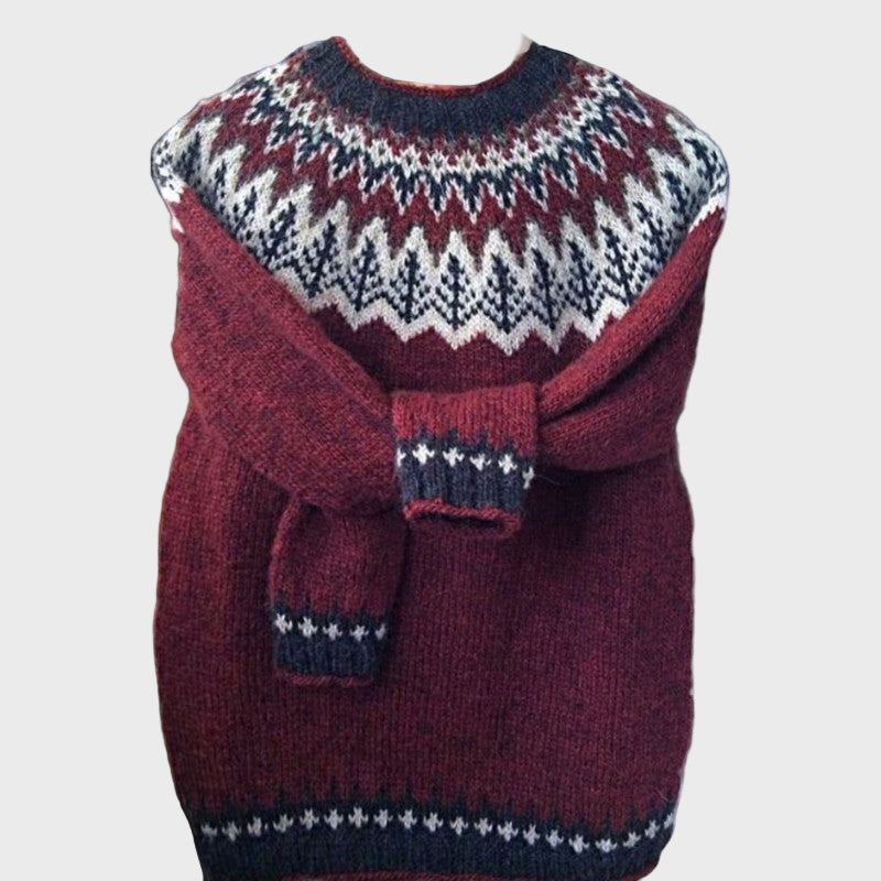 Pulover de golf țesut cu model jacquard