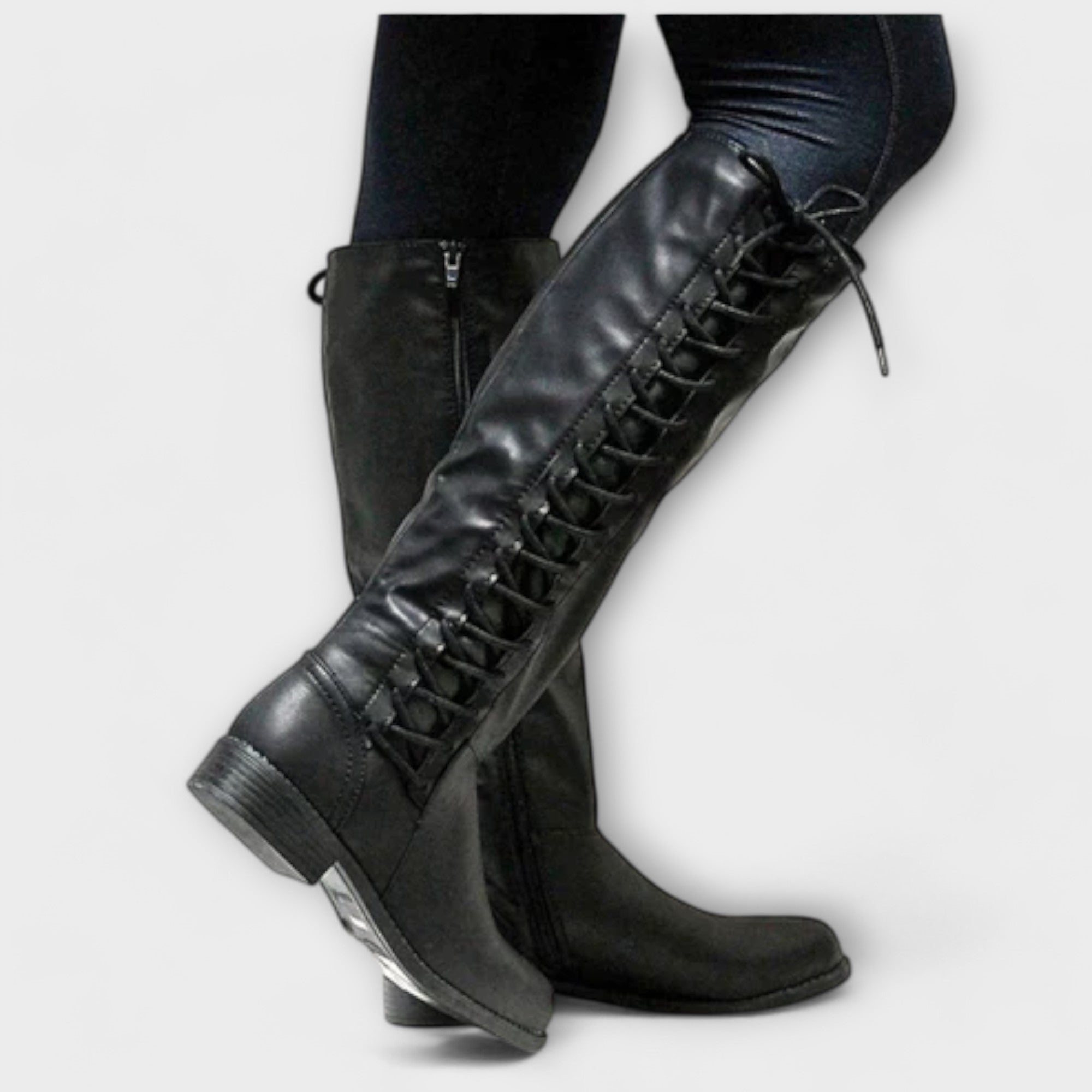 Austra - Elegant Ankle Boots with Laces