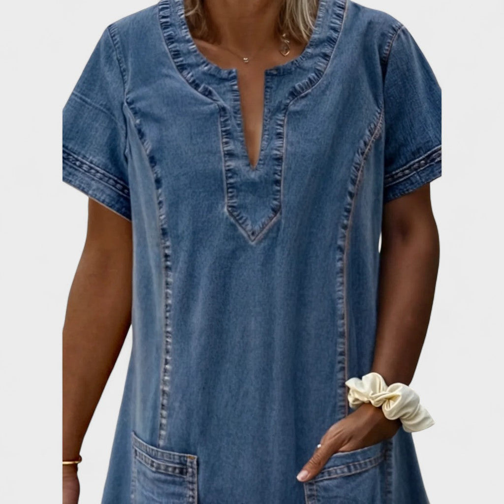 Julia - Rochie din denim moale 