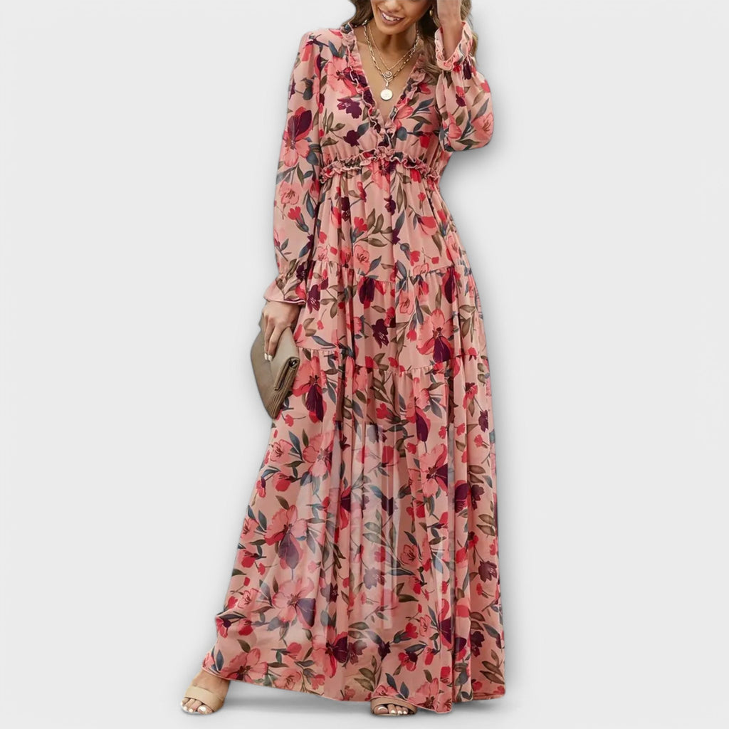 Rochie maxi cu model floral