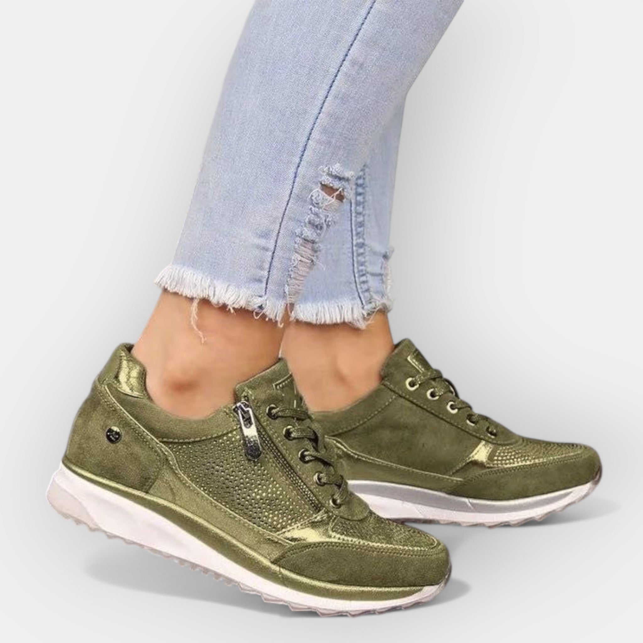 Pantofi sport anatomici cu fermoar