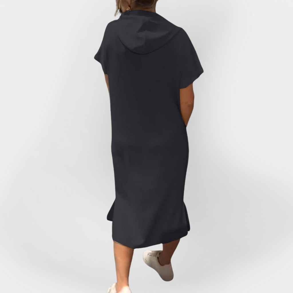 Rochie de zi cu zi cu glugă