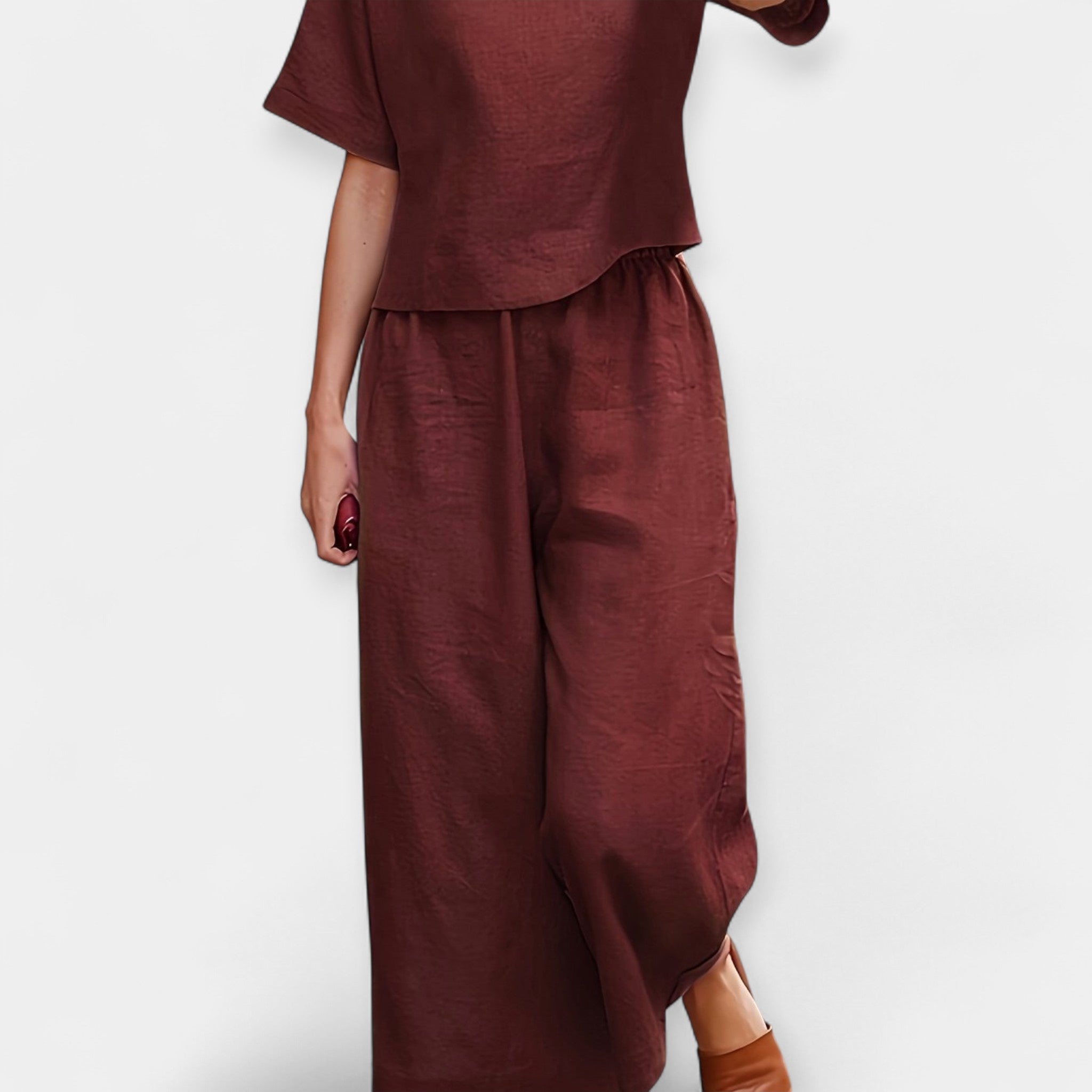Set pantaloni scurți ușori cu cămașă cu mânecă scurtă