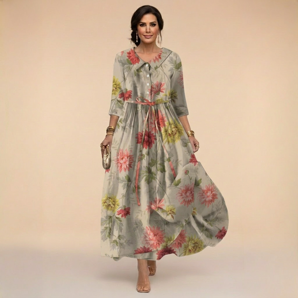 Rochie retro cu model floral
