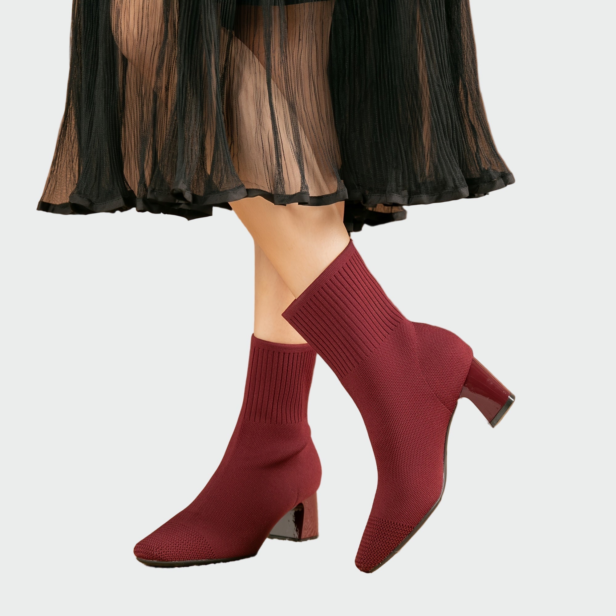 Alejandra | Ghete ortopedice tricotate în bej pal