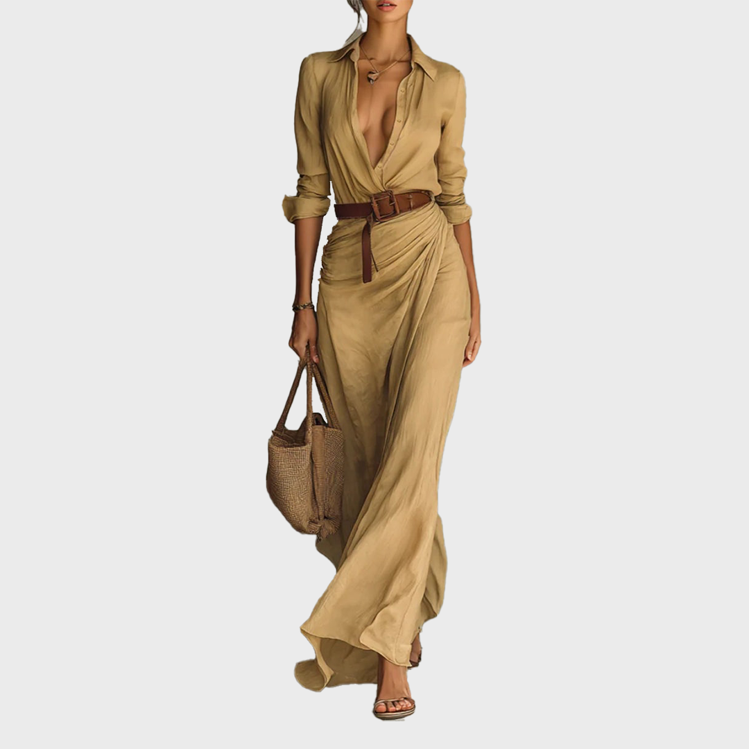 Jasna | Long Dress with Belt