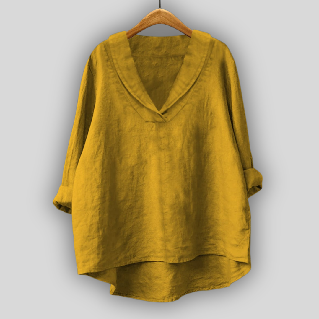 Bluză de in Golden Aura