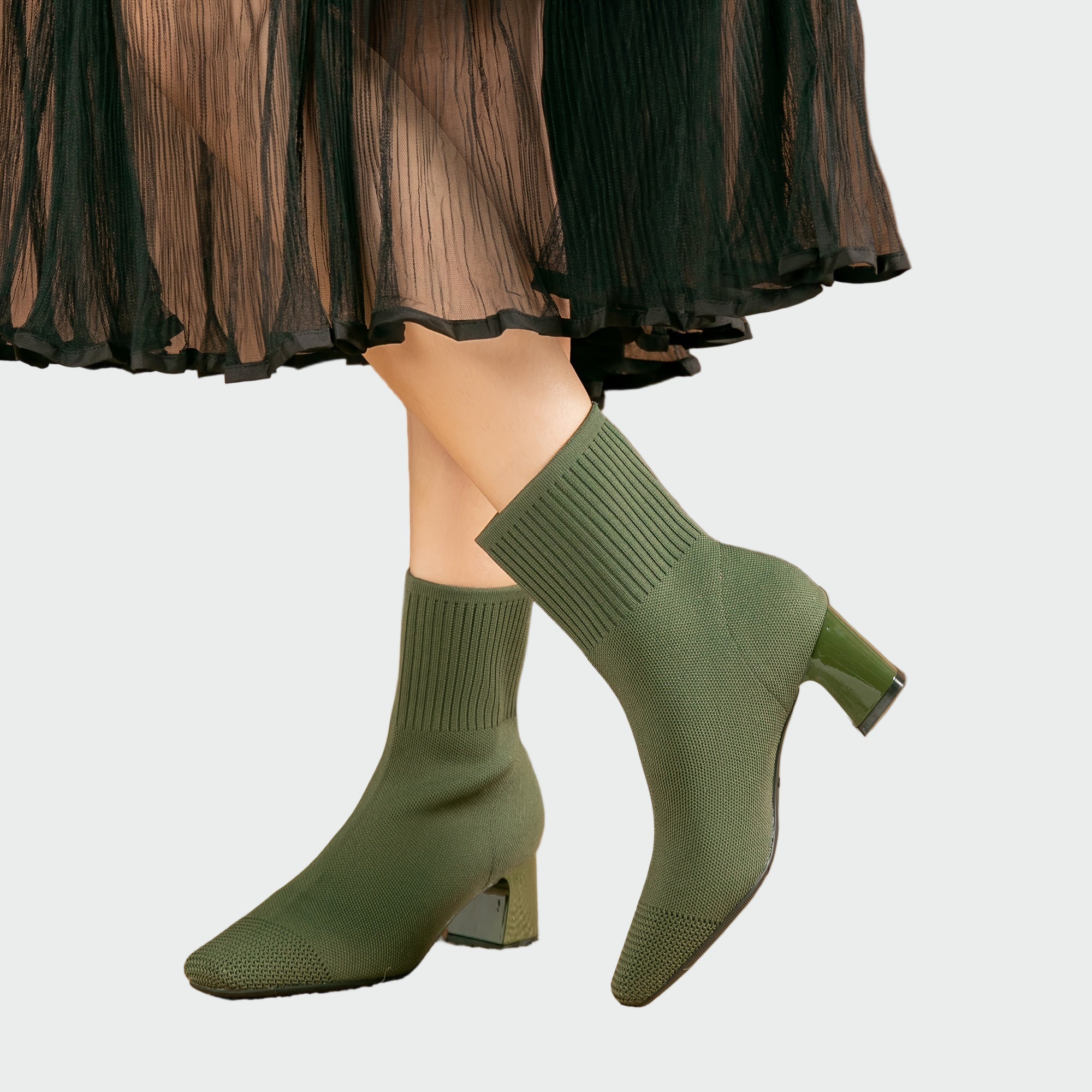 Alejandra | Ghete ortopedice tricotate în bej pal