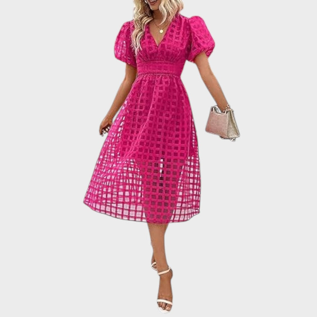 Julia™ | Rochie din dantelă cu mâneci clopot