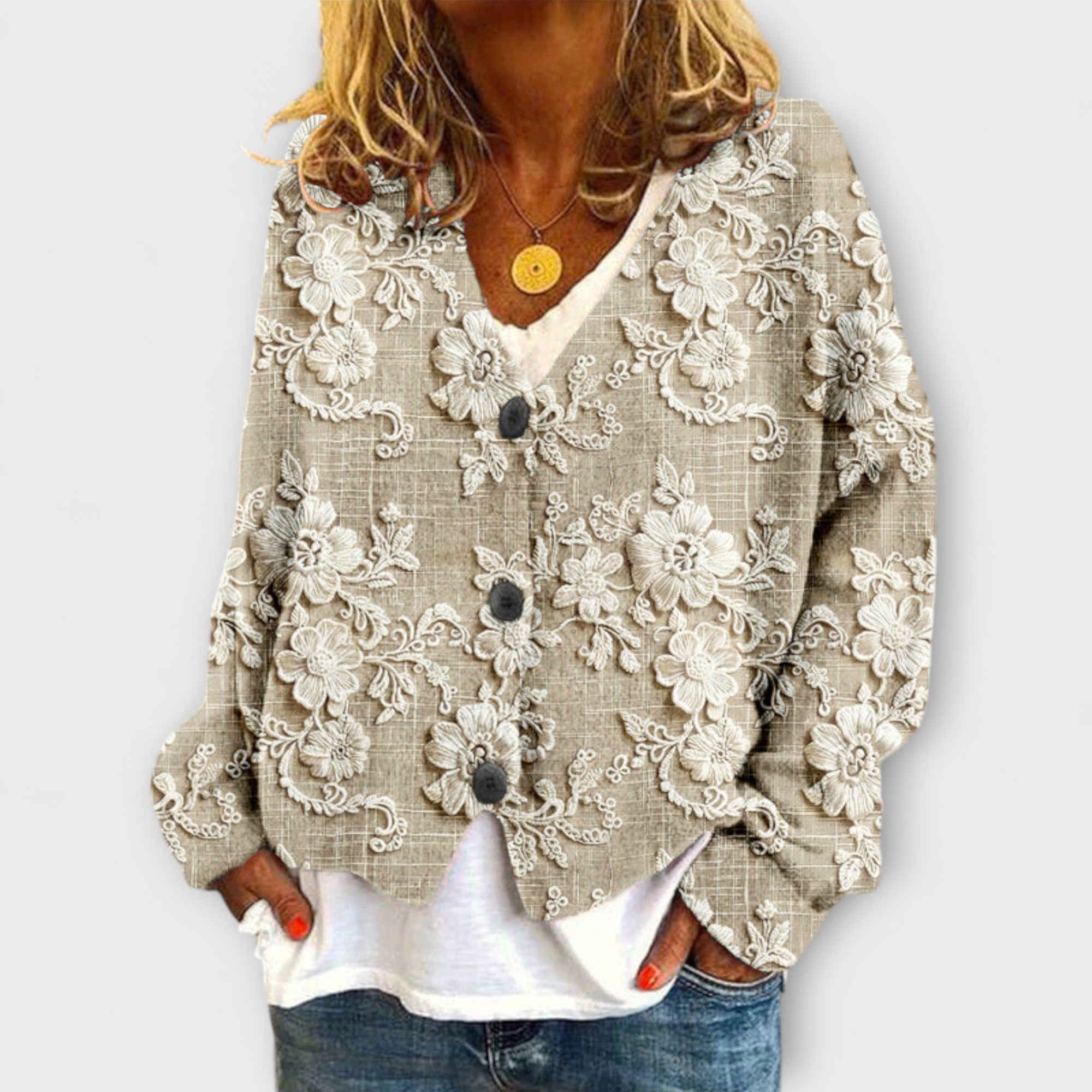 Stella - Pulover cu imprimeu floral