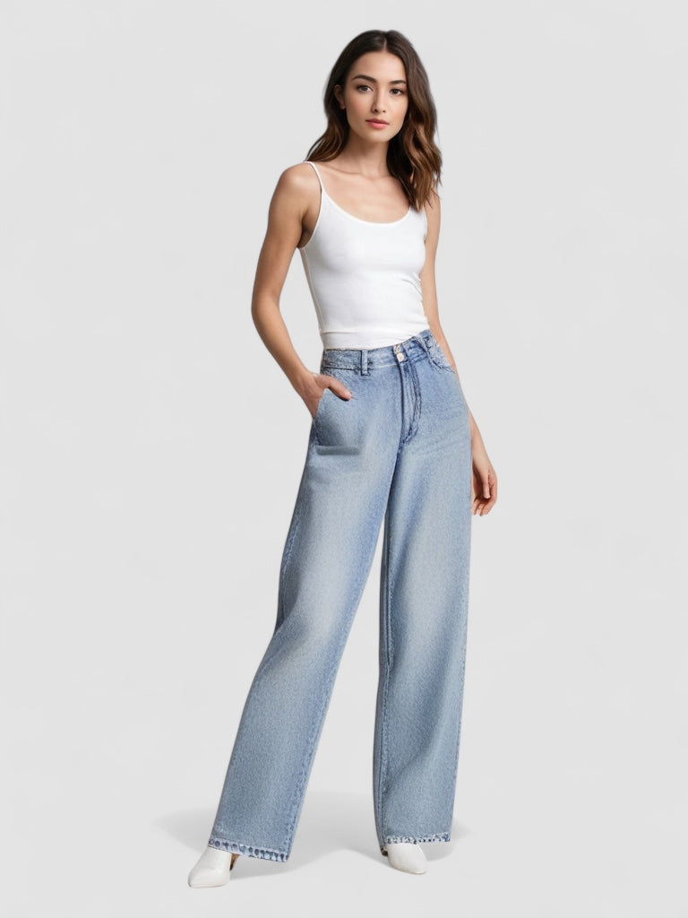Ava™ | Distressed Patchwork Jeans