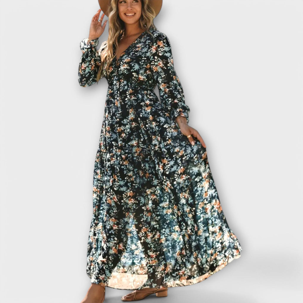 Rochie maxi cu model floral