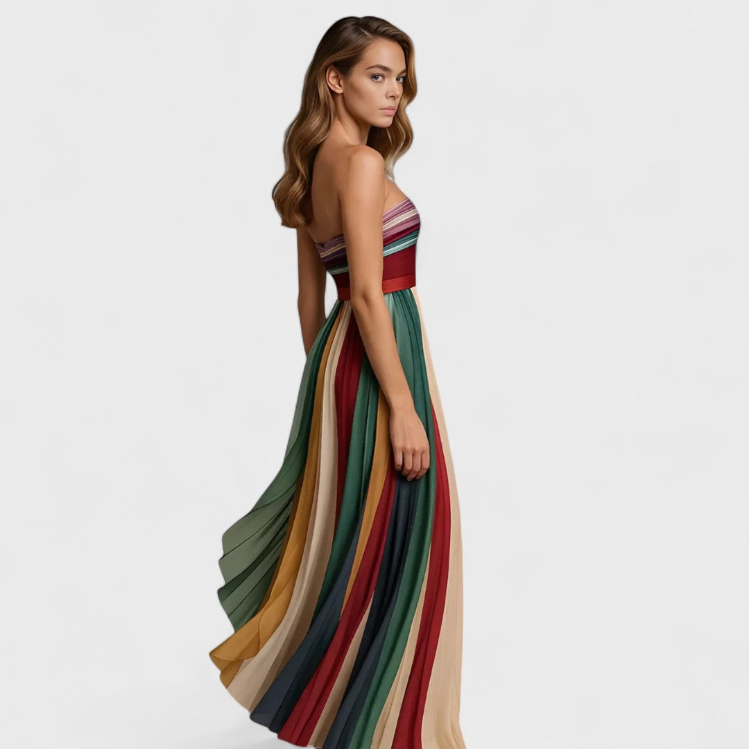 Renata - Rochie colorată fără mâneci