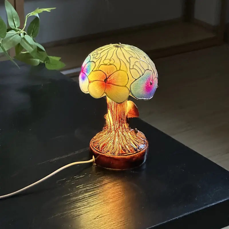 Lampa cu Flori de Ciupercă Boho Chic