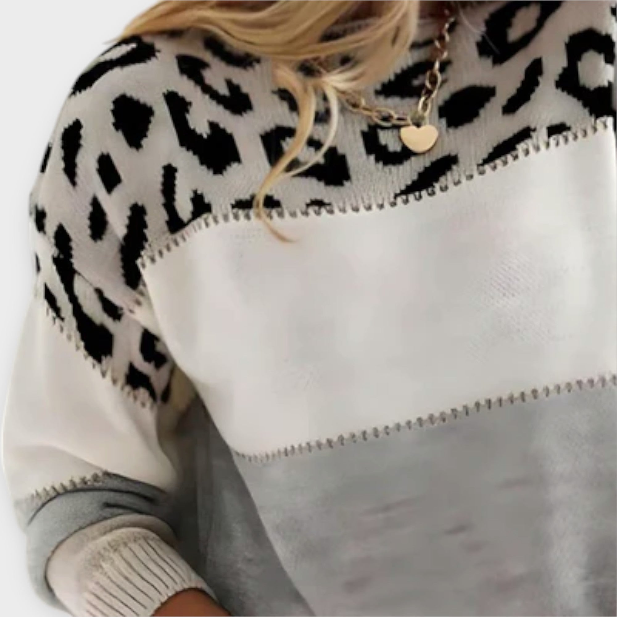 Cheyenne - Pulover confortabil cu imprimeu leopard