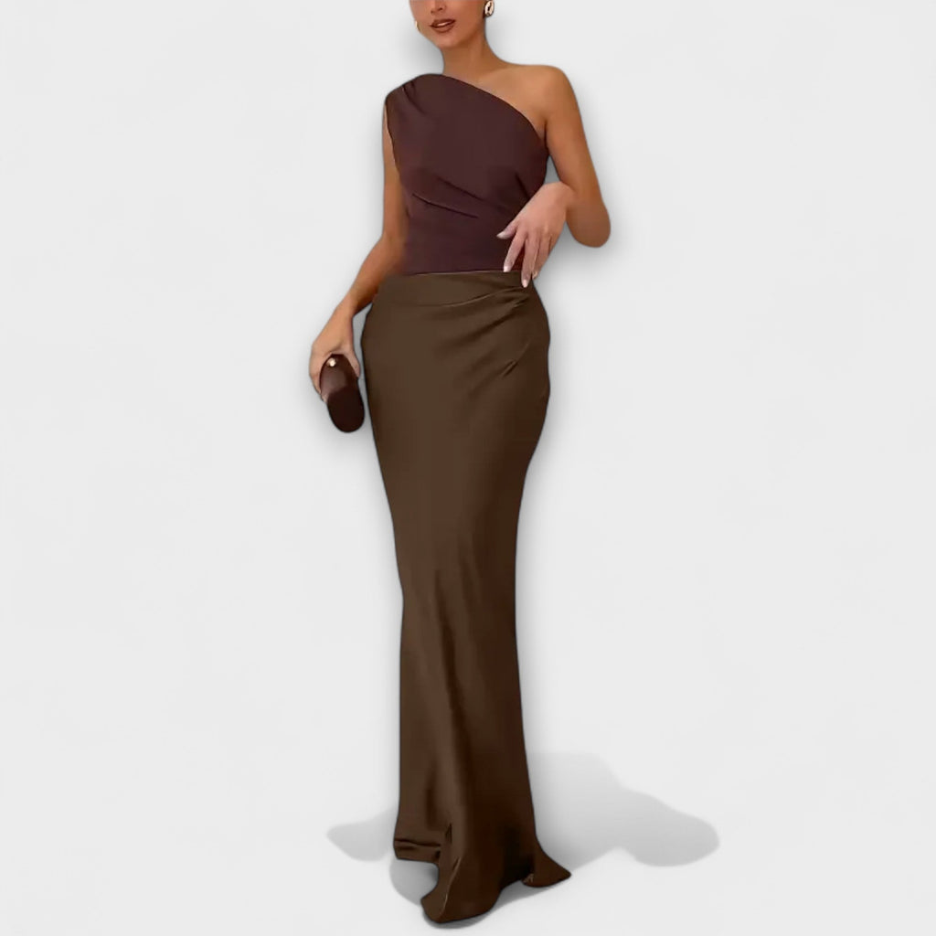 Rochie maxi cu bretele deschise