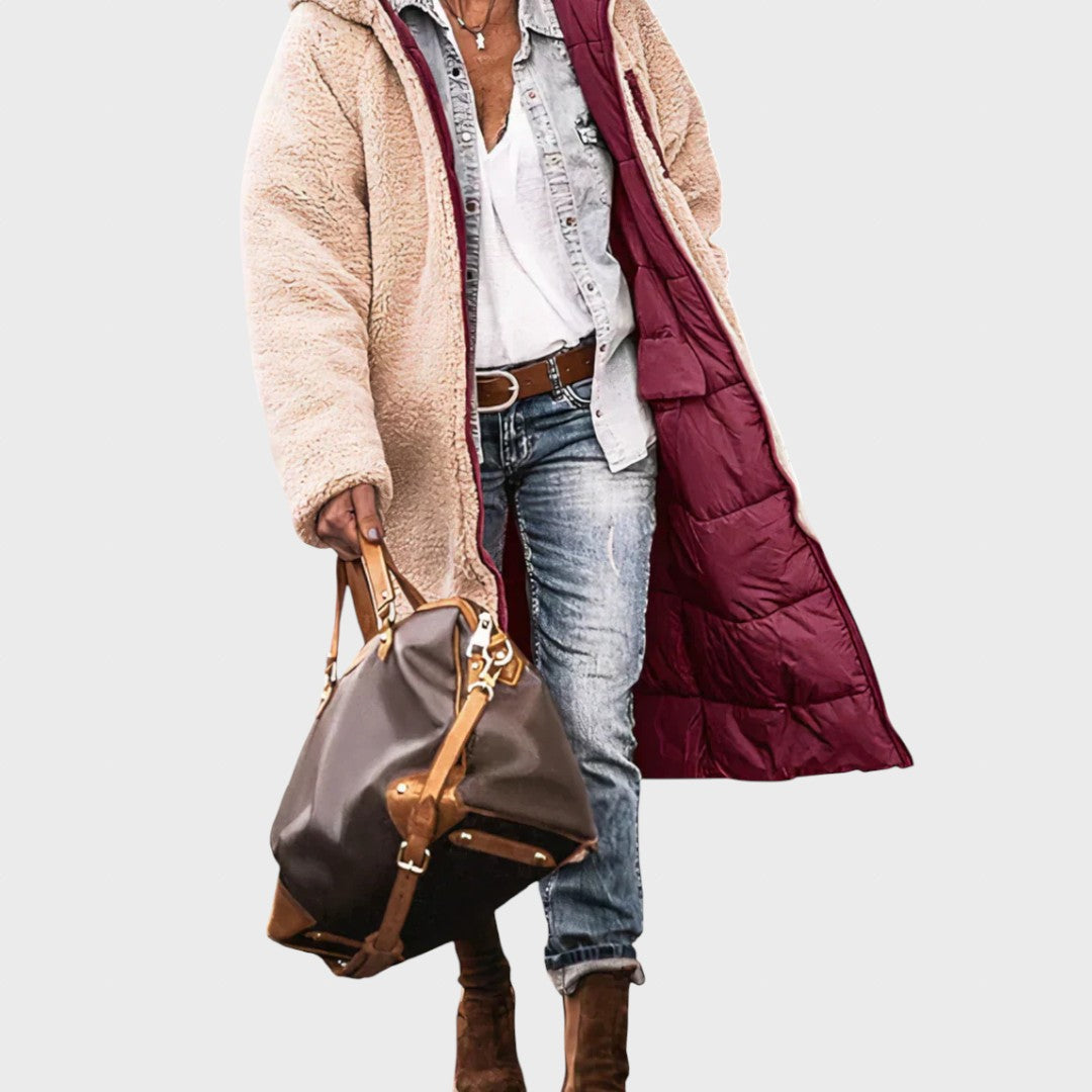 Iarnă | Parka elegantă și călduroasă, reversibilă, pentru femei
