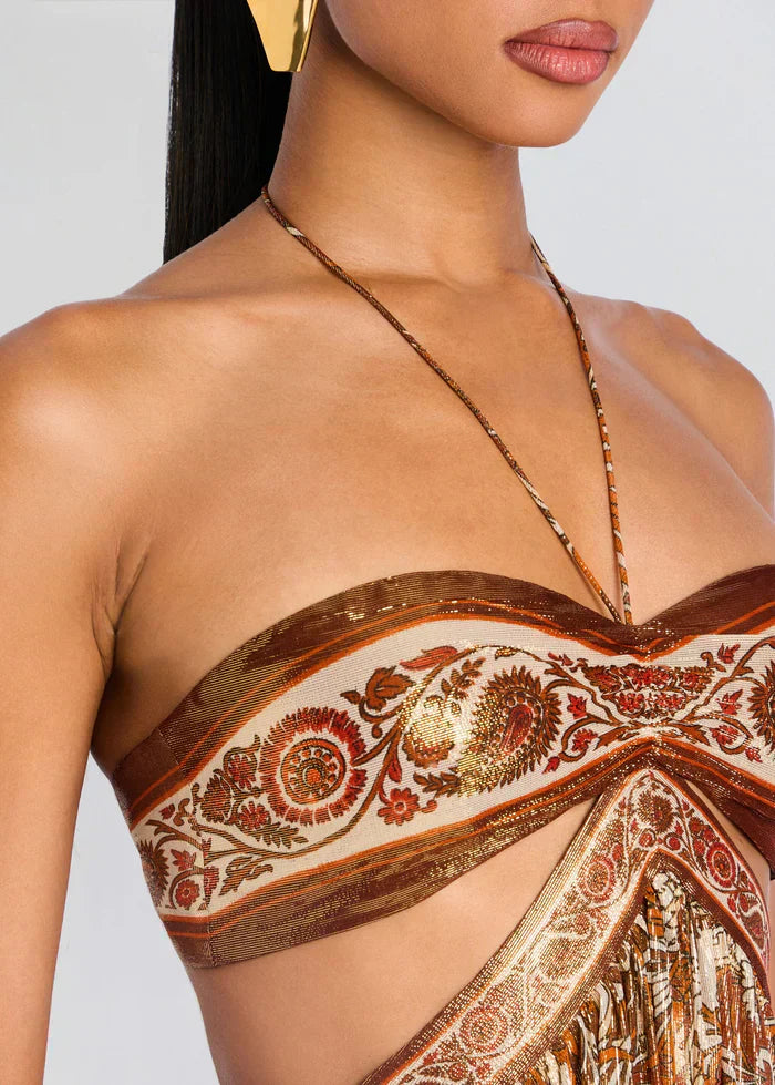 Rochie maxi Golden Aura