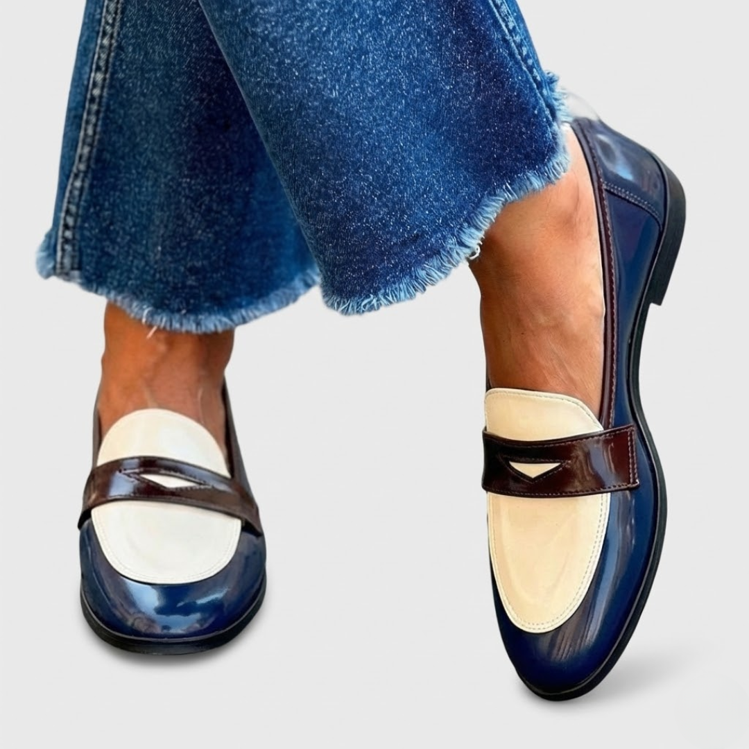 Claudia™ | Mocasini cu Contrast