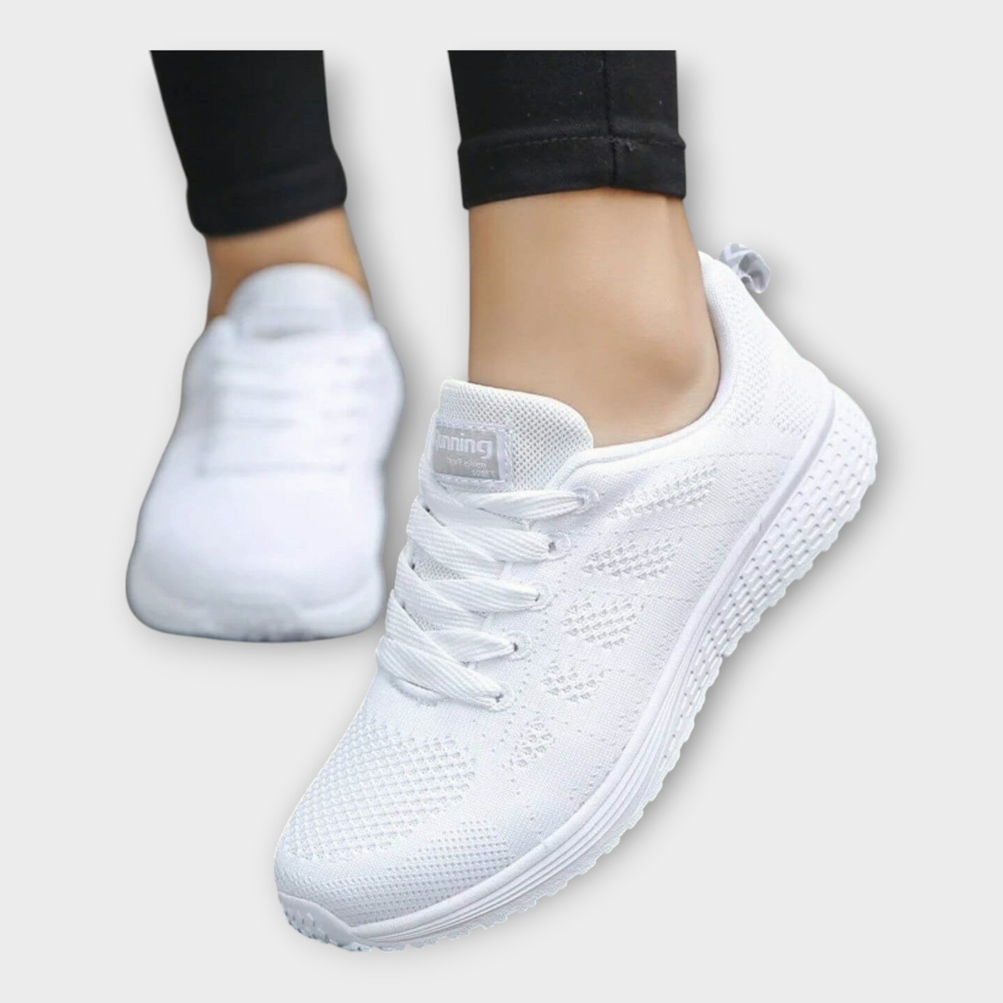 Pantofi sport cu partea superioară tricotată și talpă antiderapantă