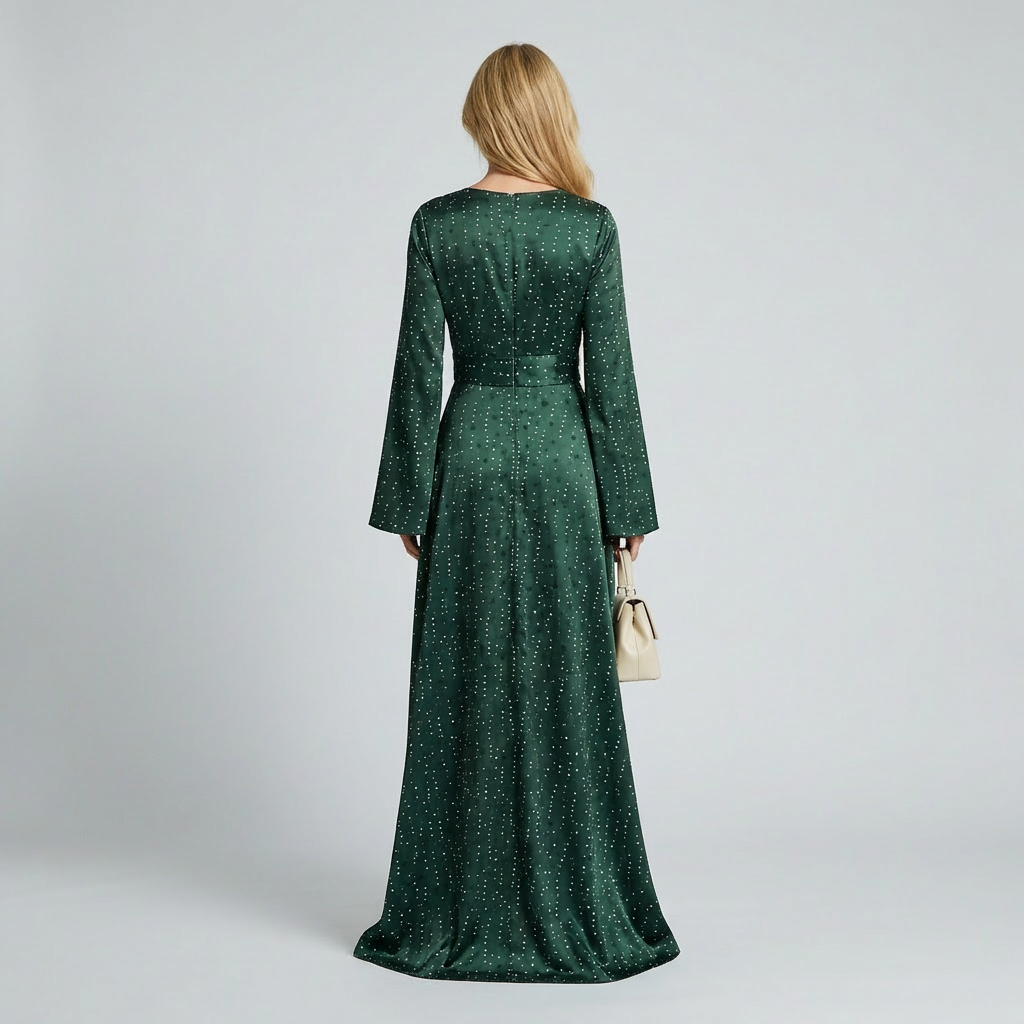 Susana - Rochie lungă cu buline 